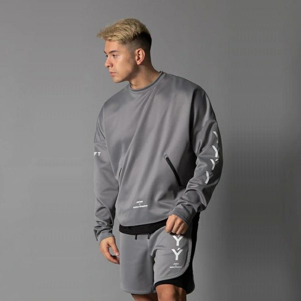 fitness brothers new spring and autumn sports and leisure training loose blouse long-sleeved hoodless sweater short style wholesale fashion, Black 
fitness brothers new spring and autumn sports and leisure training loose blouse long-sleeved hoodless sweater short style wholesale fashion, Black