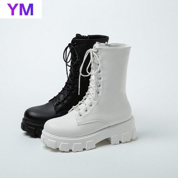 2020 mid calf boots women autumn winter fashion lace-up zipper botas mujer boots sports platform heel ladies shoes pu size35-43, Black
2020 mid calf boots women autumn winter fashion lace-up zipper botas mujer boots sports platform heel ladies shoes pu size35-43, Black