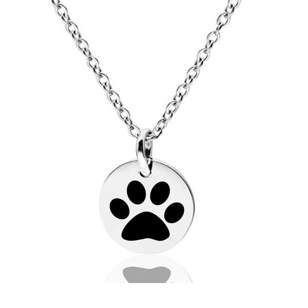 stainless steel fashion cute dog tag with pet footprints pendants necklace for men women, Silver
stainless steel fashion cute dog tag with pet footprints pendants necklace for men women, Silver