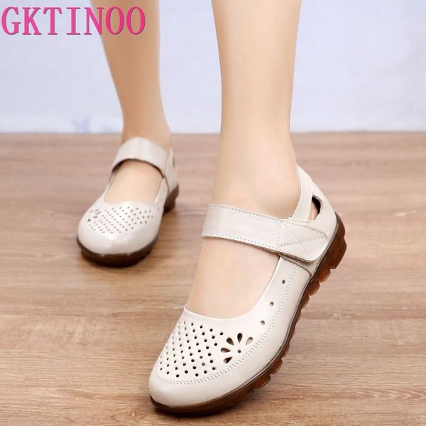 gktinoo summer genuine leather low heel flat sandals for women 2020 hook&loop hollow out round toe ladies breathable sandals, Black
gktinoo summer genuine leather low heel flat sandals for women 2020 hook&loop hollow out round toe ladies breathable sandals, Black