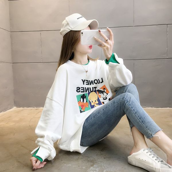 spring and autumn 2020 new women's sweater loose thin fake two-piece women's korean style coat ins sweatercoat sweater aofxe, Black
spring and autumn 2020 new women's sweater loose thin fake two-piece women's korean style coat ins sweatercoat sweater aofxe, Black