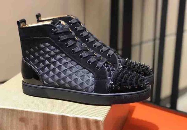 черная кожа мужские кроссовки топы brands мужчины женщины red bottom тренеры красной подошвой обуви моды человек высокого cut повседневная о, Black
черная кожа мужские кроссовки топы brands мужчины женщины red bottom тренеры красной подошвой обуви моды человек высокого cut повседневная о, Black