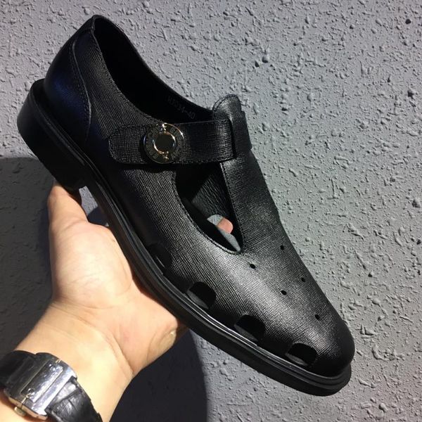 t strap cut out handmade sandals flat heel cow leather mens gladiators formal business shoes size 45, Black
t strap cut out handmade sandals flat heel cow leather mens gladiators formal business shoes size 45, Black