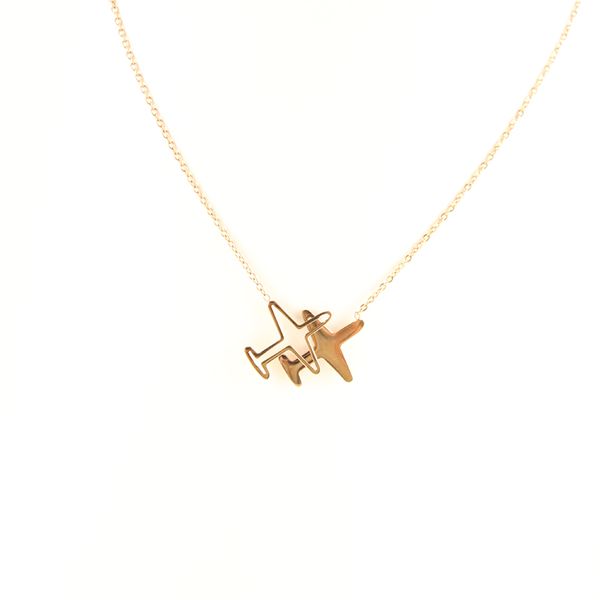 with fashion necklace plane female south korean 18 k rose gold plated chain of clavicle ins personality accessories, Silver
with fashion necklace plane female south korean 18 k rose gold plated chain of clavicle ins personality accessories, Silver