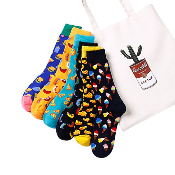 funny food pattern men women casual cotton hip hop happy socks, Black
funny food pattern men women casual cotton hip hop happy socks, Black