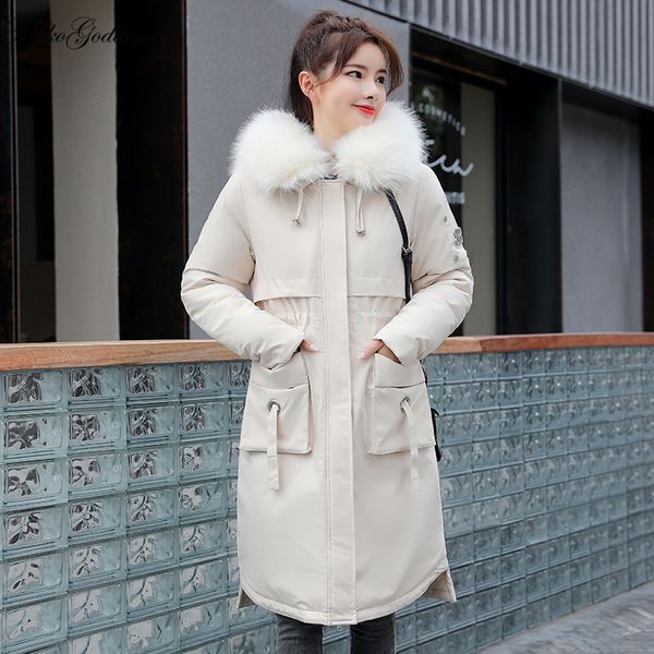 women's down & parkas mokogoddess 2021 winter parka jacket women warm solid fur collar coats badge drawstring waist slim long hooded co, Black
women's down & parkas mokogoddess 2021 winter parka jacket women warm solid fur collar coats badge drawstring waist slim long hooded co, Black