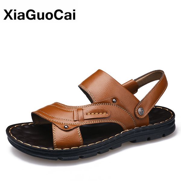 2020 summer men sandals genuine leather beach shoes outside antiskid male sandals massage man shoes classic, Black
2020 summer men sandals genuine leather beach shoes outside antiskid male sandals massage man shoes classic, Black