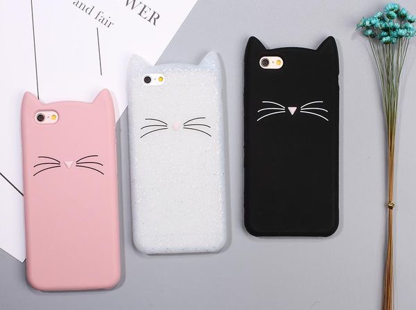 cgjxsnew cute cartoon 3d black beard cat ears animal capa soft silicone phone cases cover for ipone 7 7plus 6 6s 6plus fundas
cgjxsnew cute cartoon 3d black beard cat ears animal capa soft silicone phone cases cover for ipone 7 7plus 6 6s 6plus fundas