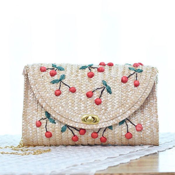 fruit cherry straw beach boho bag women messenger bag women straw embroidery knitted satchel
fruit cherry straw beach boho bag women messenger bag women straw embroidery knitted satchel
