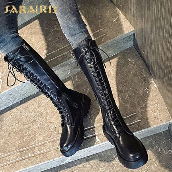 sarairis brand new fashion square heels shoelaces autumn winter women shoes knee high riding boots, Black
sarairis brand new fashion square heels shoelaces autumn winter women shoes knee high riding boots, Black