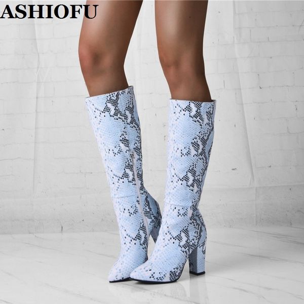 ashiofu 2020 new real ps women's block heels boots faux-snake leather party prom boots evening club fashion shoes, Black
ashiofu 2020 new real ps women's block heels boots faux-snake leather party prom boots evening club fashion shoes, Black