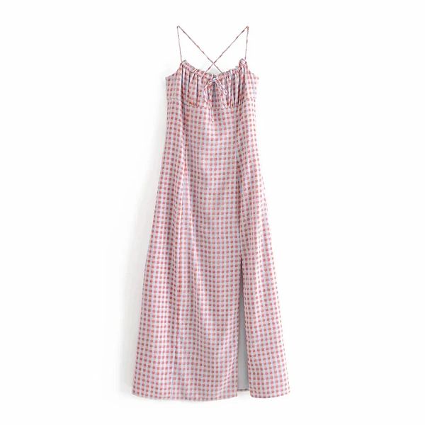 2020 pink vintage designer clothing a line ew autumn women's dresses fall new women's slim retro plaid halter strappy split dress, Black;gray
2020 pink vintage designer clothing a line ew autumn women's dresses fall new women's slim retro plaid halter strappy split dress, Black;gray