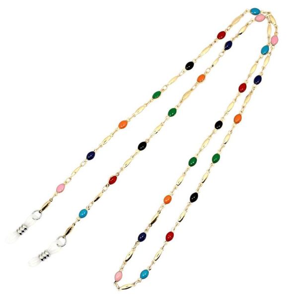 vintage eyeglass chains and cords - colorful enamel beads chain - for sunglasses holder straps necklace, Silver
vintage eyeglass chains and cords - colorful enamel beads chain - for sunglasses holder straps necklace, Silver