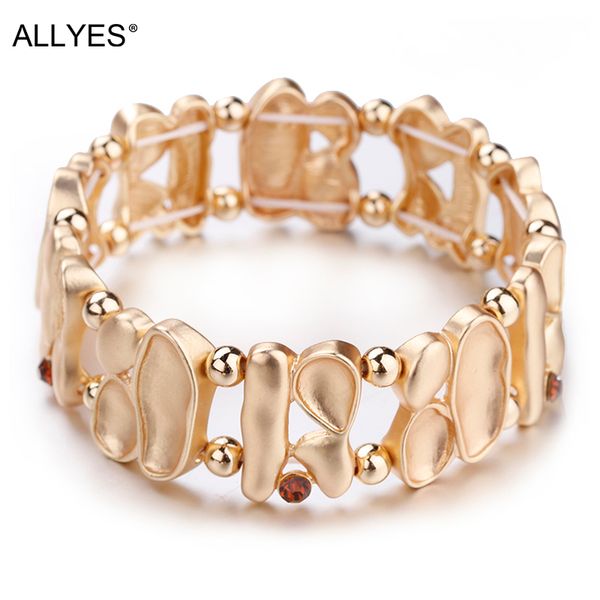 allyes luxury irregular geometric charms bracelets for women metal beads female bracelets & bangles jewelry, Golden;silver
allyes luxury irregular geometric charms bracelets for women metal beads female bracelets & bangles jewelry, Golden;silver
