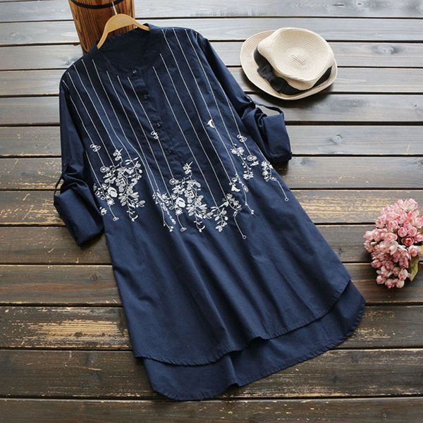 4825 autumn women blouse literary japan style floral embroidery long sleeve long shirt cotton stand collar pullover shirt women, White
4825 autumn women blouse literary japan style floral embroidery long sleeve long shirt cotton stand collar pullover shirt women, White