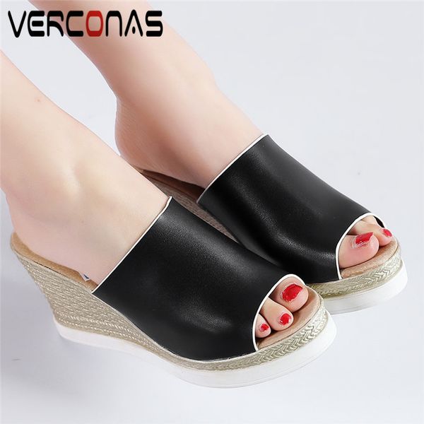 verconas women mules slippers peep toe thick bottom concise brand design sandals high heeled basic shoes summer shoes woman, Black
verconas women mules slippers peep toe thick bottom concise brand design sandals high heeled basic shoes summer shoes woman, Black