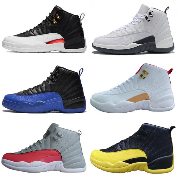 2019 new 12s cny chinese new year white gold men retro basketball shoes 12 fiba bumblebee game royal sports sneakers size40-48, Black
2019 new 12s cny chinese new year white gold men retro basketball shoes 12 fiba bumblebee game royal sports sneakers size40-48, Black
