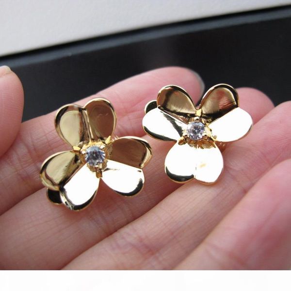 three leaf earrings accesories 18k white yellow rose gold plated designer party jewelry for women, Golden;silver
three leaf earrings accesories 18k white yellow rose gold plated designer party jewelry for women, Golden;silver