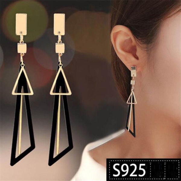 hollow triangular pattern female earrings party personality designer women brand studs christmas lovely trendy girls pendant earring, Golden
hollow triangular pattern female earrings party personality designer women brand studs christmas lovely trendy girls pendant earring, Golden