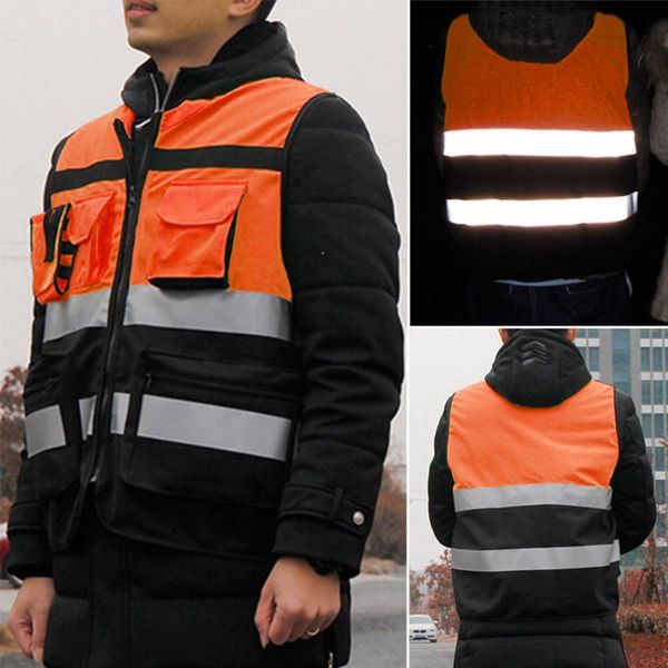 cycling vests high visibility safety vest reflective driving jacket night security waistcoat with pockets new, Black
cycling vests high visibility safety vest reflective driving jacket night security waistcoat with pockets new, Black