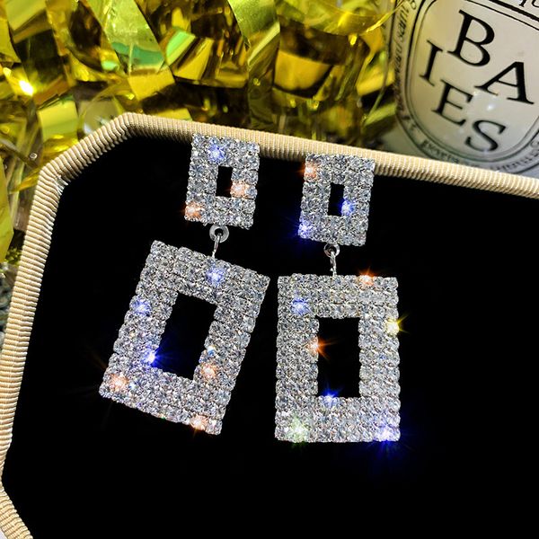 dangle & chandelier korea fashion jewelry luxury double rectangular crystal earrings shiny wedding party for women gift, Silver
dangle & chandelier korea fashion jewelry luxury double rectangular crystal earrings shiny wedding party for women gift, Silver