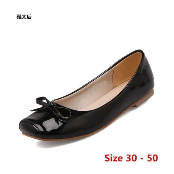 women flat shoes square toe ballet shoes breathable flats woman soft small big size 30 - 50, Black
women flat shoes square toe ballet shoes breathable flats woman soft small big size 30 - 50, Black