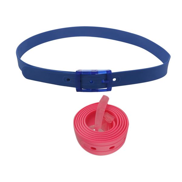 2x men's women's silicone belt rubber plastic buckle plain leather style adjustable-pink & navy blue, Black;brown
2x men's women's silicone belt rubber plastic buckle plain leather style adjustable-pink & navy blue, Black;brown