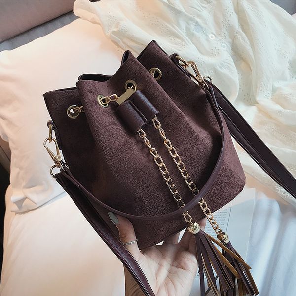 fashion chain tassel simple bucket bags for women 2020 ladies suede shoulder bags crossbody messenger bag purse bolsa feminina
fashion chain tassel simple bucket bags for women 2020 ladies suede shoulder bags crossbody messenger bag purse bolsa feminina