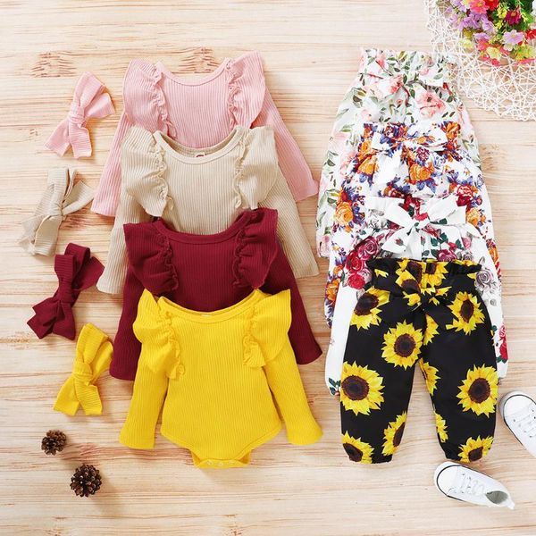baby girls ribbed knitted bodysuit floral pants headbands outfits newborn clothes set long sleeve ruffle jumpsuit trousers set, White
baby girls ribbed knitted bodysuit floral pants headbands outfits newborn clothes set long sleeve ruffle jumpsuit trousers set, White