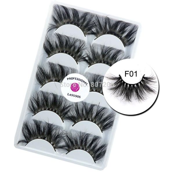 false eyelashes lasgoos 5 pairs 25mm lashes strip 5d mink hair lash thick dramatic style long length cruelty-reusable f01
false eyelashes lasgoos 5 pairs 25mm lashes strip 5d mink hair lash thick dramatic style long length cruelty-reusable f01