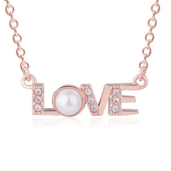 rose gold pendant necklace valentines day necklace gift fashion english pendant love letter pendant simple jewelry, Silver
rose gold pendant necklace valentines day necklace gift fashion english pendant love letter pendant simple jewelry, Silver