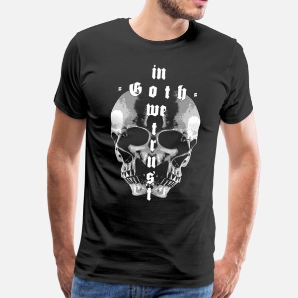 in goth we trust double skull cross t shirt men customized tee shirt round collar interesting authentic summer kawaii shirt
in goth we trust double skull cross t shirt men customized tee shirt round collar interesting authentic summer kawaii shirt