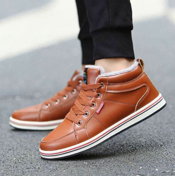 2020 winter warm ankle boots high men casual shoes cotton plush snow boots lace up mans footwear male botas hombre sneakers, Black
2020 winter warm ankle boots high men casual shoes cotton plush snow boots lace up mans footwear male botas hombre sneakers, Black