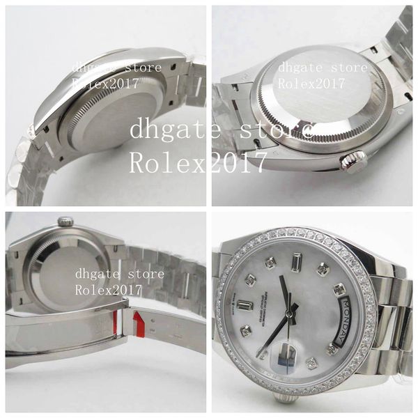 men's ew factory edition daydate 36mm asia clone 3255 automatic white mop dial with diamond sapphire steel 316f watch, Slivery;brown
men's ew factory edition daydate 36mm asia clone 3255 automatic white mop dial with diamond sapphire steel 316f watch, Slivery;brown