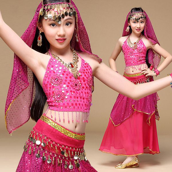 stage wear 5pcs set kid belly dance costumes oriental girls egypt egyptian bollywood dancing clothing india, Black;red
stage wear 5pcs set kid belly dance costumes oriental girls egypt egyptian bollywood dancing clothing india, Black;red