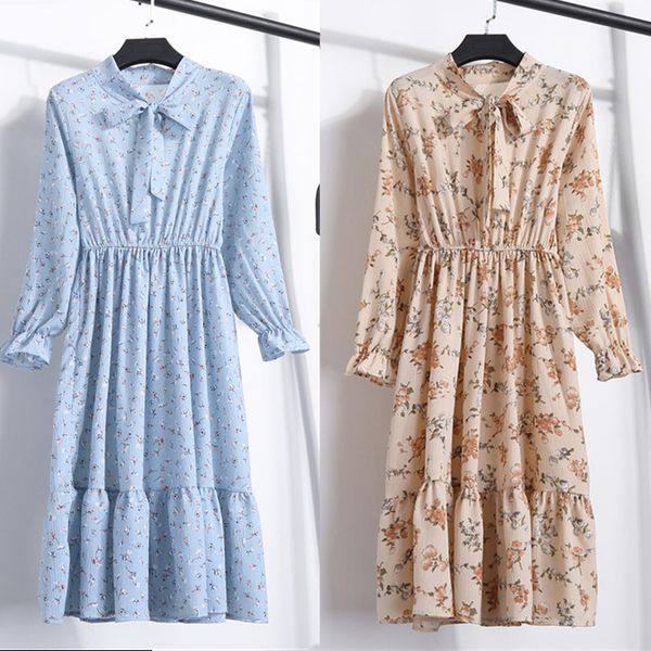 casual dresses women chiffon high elastic waist party dress bow a-line full sleeve flower print floral bohemian female vestido, Black;gray
casual dresses women chiffon high elastic waist party dress bow a-line full sleeve flower print floral bohemian female vestido, Black;gray