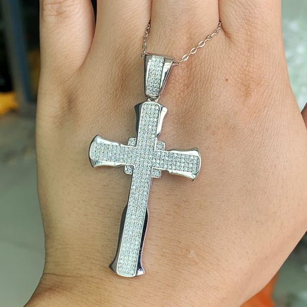 Vintage Fashion Jewelry 925 Sterling Silver Pave White Sapphire CZ Diamond Gemstones Cross Pendant Women Wedding Clavicle Necklace Gift
Vintage Fashion Jewelry 925 Sterling Silver Pave White Sapphire CZ Diamond Gemstones Cross Pendant Women Wedding Clavicle Necklace Gift