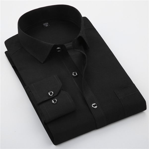 men's casual shirts 2021 spring fashion solid color shirt men social business male long sleeve mens dress, White;black
men's casual shirts 2021 spring fashion solid color shirt men social business male long sleeve mens dress, White;black