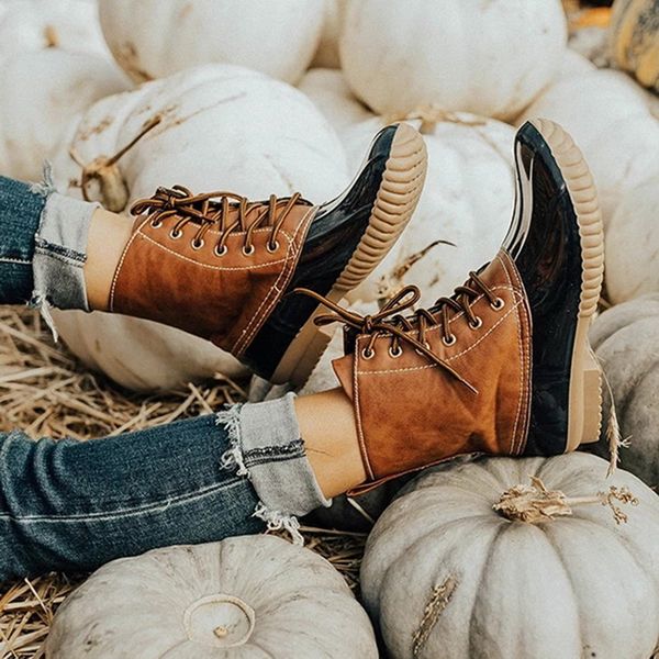 pathckwork pu casual ankle boots lace up women boots low heel women casual walking shoes retro botas mujer 2020 winter
pathckwork pu casual ankle boots lace up women boots low heel women casual walking shoes retro botas mujer 2020 winter