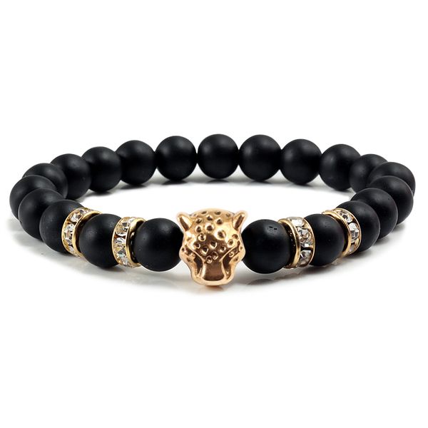 handmade leopard head beaded bracelet for charm men new fashion natural black matte stone lava onyx lava beads bracelets jewelry
handmade leopard head beaded bracelet for charm men new fashion natural black matte stone lava onyx lava beads bracelets jewelry