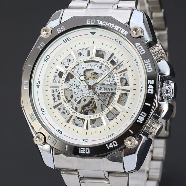 50pcs/lot winner-d127 big round dial hollow out winner watch skeleton mechanical stainless steel watch casual, Slivery;brown
50pcs/lot winner-d127 big round dial hollow out winner watch skeleton mechanical stainless steel watch casual, Slivery;brown