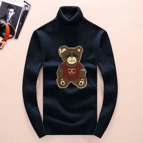 new men's sweater, designer turtleneck sweater, design pullover round neck chrome heart sweater, long-sleeved warm bear pattern, winter, White;black
new men's sweater, designer turtleneck sweater, design pullover round neck chrome heart sweater, long-sleeved warm bear pattern, winter, White;black