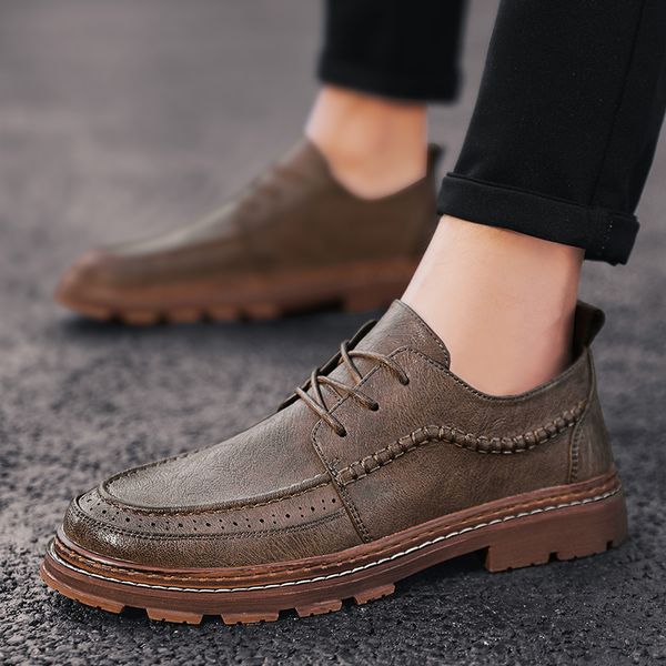 men shoes oxford shoes lace uop men flats fashion leather casual men's breathable work, Black
men shoes oxford shoes lace uop men flats fashion leather casual men's breathable work, Black