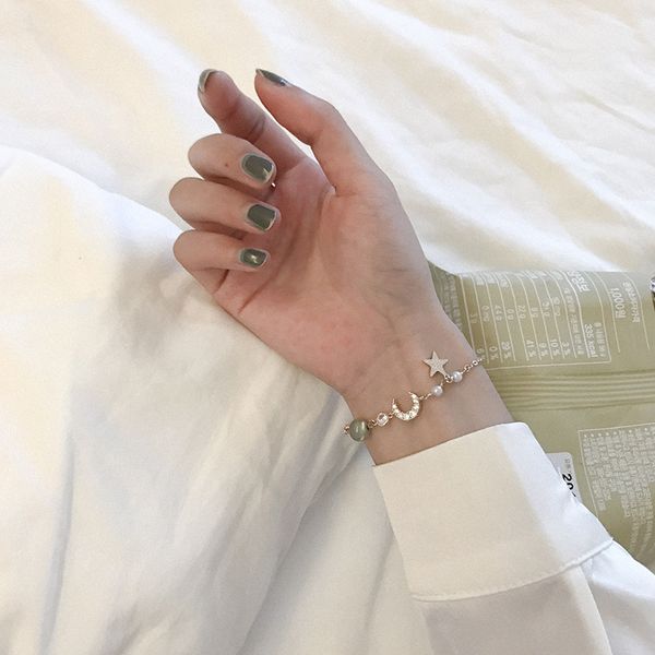 charm star moon bracelets women stainless steel simple pearl bracelets fashion woman 2020 gifts for women accessories, Golden;silver
charm star moon bracelets women stainless steel simple pearl bracelets fashion woman 2020 gifts for women accessories, Golden;silver