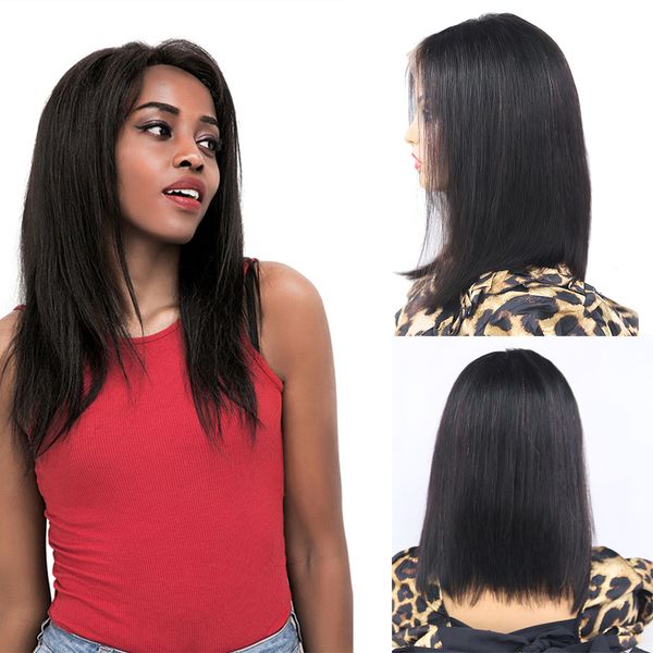 2020 straight lace wig short bob lace wig brazilian human hair wigs 13x1.5 lace in front middle part for women human hair, Black
2020 straight lace wig short bob lace wig brazilian human hair wigs 13x1.5 lace in front middle part for women human hair, Black