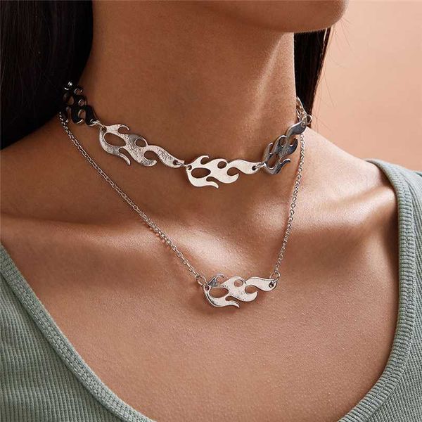 luokey gothic hiphop choker necklace for women silver color flame punk pendant necklace female girls party ornaments accessories
luokey gothic hiphop choker necklace for women silver color flame punk pendant necklace female girls party ornaments accessories
