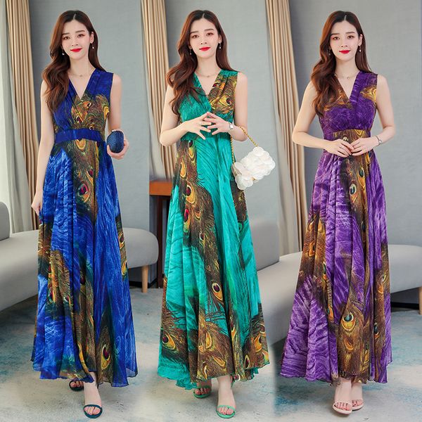 women's swimwear female pretty long dress summer vacation temperament chiffon slim beach casual loose high waist printing, White;black
women's swimwear female pretty long dress summer vacation temperament chiffon slim beach casual loose high waist printing, White;black