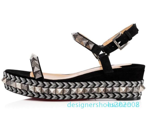 elegant studs red bottom pyraclou wedges sandals for women lady high heels luxury designer walking ankle strap women's shoes d08, Black
elegant studs red bottom pyraclou wedges sandals for women lady high heels luxury designer walking ankle strap women's shoes d08, Black