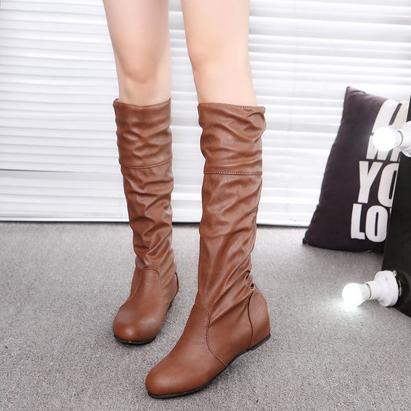 akexiya 2020 style women's boots fashion women's boots european solid color pleated high-leather, Black
akexiya 2020 style women's boots fashion women's boots european solid color pleated high-leather, Black