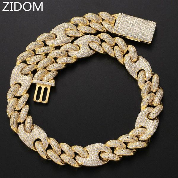men hip hop iced out bling chain necklace micro pave zircon 20mm coffee bean shape cuban chains necklaces hiphop jewelry, Silver
men hip hop iced out bling chain necklace micro pave zircon 20mm coffee bean shape cuban chains necklaces hiphop jewelry, Silver